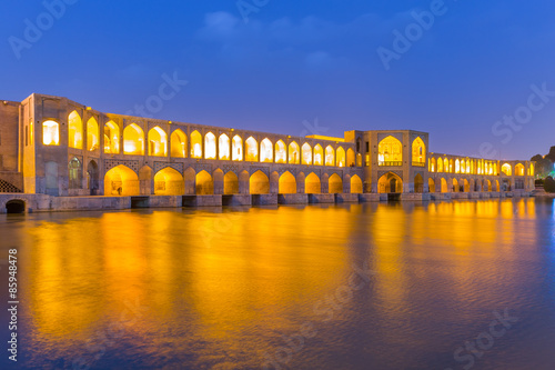 Fotografie, Obraz Starobylé Khaju Bridge (Pol-e Khaju), v Isfahánu, Írán