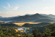 Layers Of Mountain In Korea