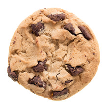 Chocolate Chip Cookie Isolated On White Background.