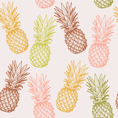 Wall Mural - Seamless pineapple