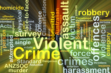 Violent Crime Background Concept Glowing