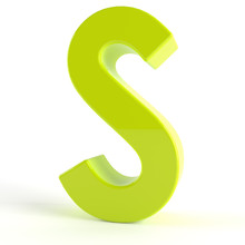 3d Green Letter S