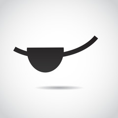 pirate eye patch. vector art.