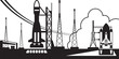 © angelha - Spaceport with departing rockets - vector illustration