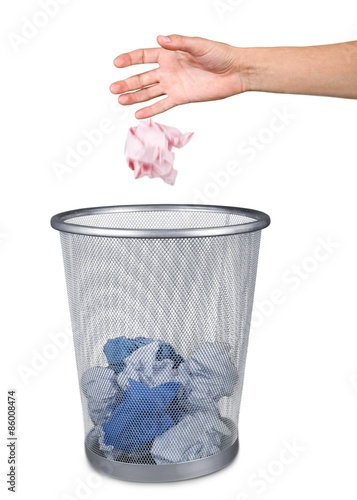 Wastepaper Basket Garbage Can Garbage Buy This Stock Photo