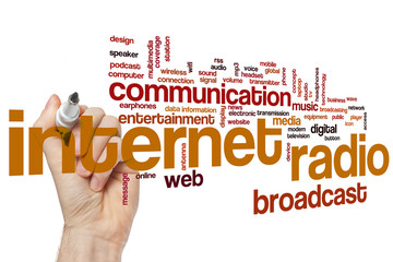 Wall Mural - internet radio word cloud