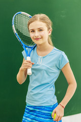 Tennis - beautiful young girl tennis player