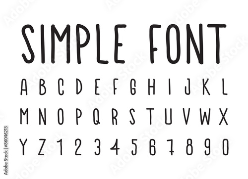 Cuadros en Lienzo Simple decorative font handwritten