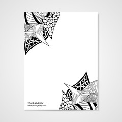 Wall Mural - Graphic design letterhead with hand drawn ornament