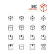 Box icon set. Vector illustration.