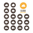 Cloud icon set. Vector illustration.