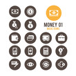 Money icon set. Vector illustration.