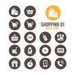 Shopping icons. Vector illustration.