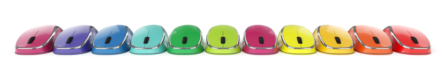 Colorful computer mouse set