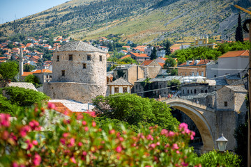 Canvas Print - Mostar city view