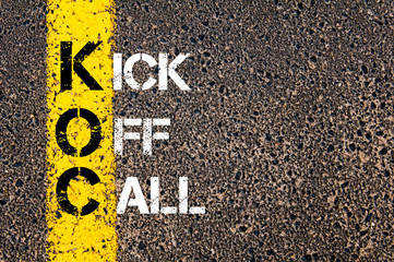 Wall Mural - Business Acronym KOC as KickOff Call