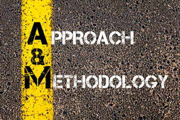 Wall Mural - Business Acronym AM as Approach and Methodology