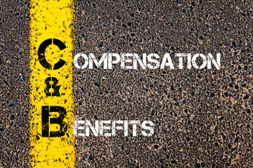 Wall Mural - Business Acronym C&B as Compensation and Benefits