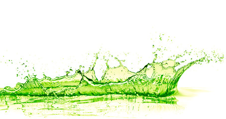 Wall Mural - green soda abstract splash