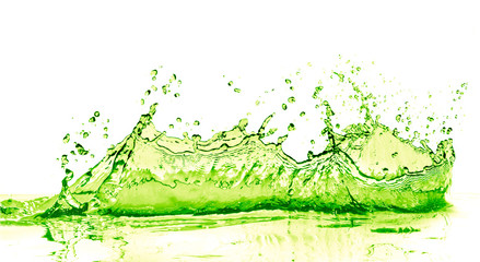 Wall Mural - green soda abstract splash