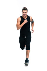 Poster - Full length portrait of a fitness man running