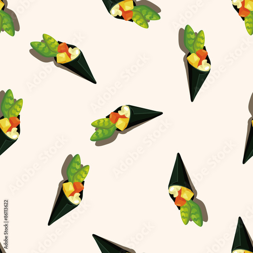 Naklejka samoprzylepna Sushi, wzór bez szwu