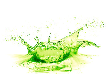 Wall Mural - green juice splash, abstract summer beverage