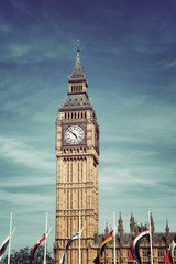 Fototapete - Clock Tower known as Big Ben, in London, UK