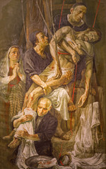  Rome - The modern painting of Deposition of the cross