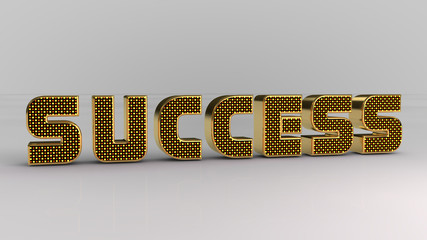 success gold text