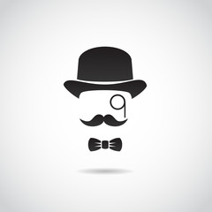 Wall Mural - retro gentleman. vector illustration.