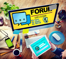 Wall Mural - Forum Chat Message Discuss Talk Topic Concept