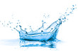 blue water splash, isolated