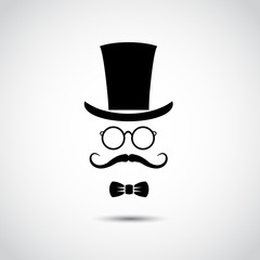 Wall Mural - retro gentleman. vector illustration.