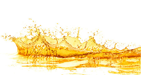 Wall Mural - orange juice splash, isolated on white background