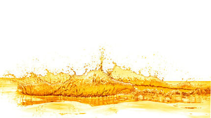 Sticker - orange juice splash, isolated on white background