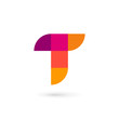 Letter T mosaic logo icon design template elements