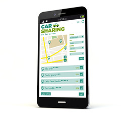 Canvas Print - car sharing phone