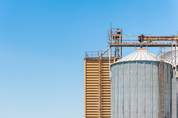 Canvas Print - Storage facility cereals, and bio gas production