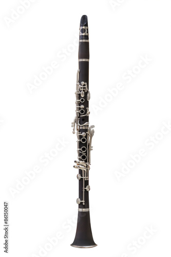 Fotografía clarinet isolated under the white background
