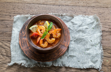 Sticker - Spicy french soup with seafood