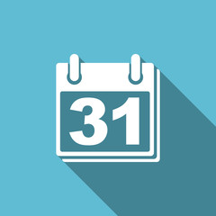 Poster - calendar flat icon organizer sign agenda symbol