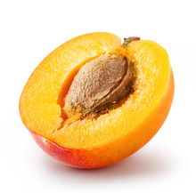 Cut Apricot With A Bone
