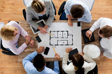 close up of business team sitting at table