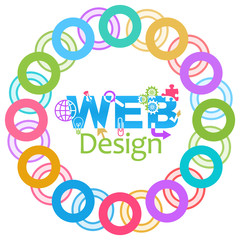 Wall Mural - Web Design Colorful Rings Circular 