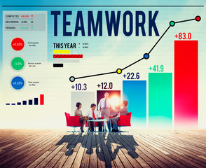 Canvas Print - Teamwork Team Collaboration Support Help Business Concept