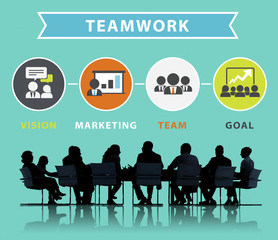 Wall Mural - Business People Corporate Meeting Connection Teamwork Concept