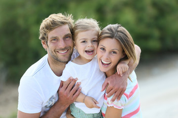 Portrait of happy family having fun together