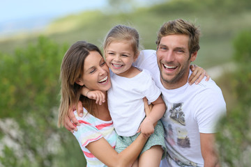 Portrait of happy family having fun together