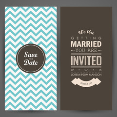 Sticker - Wedding invitation. Vector illustration